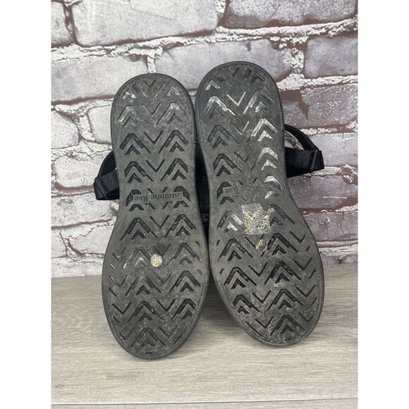 Suzanne Rae Black Synthetic Ankle Strap Platform Wedge Sandals Women Sz 40EU/9.5 - Picture 10 of 16